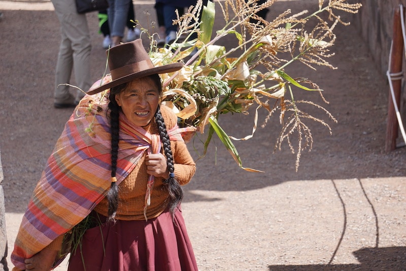Peruanische Bäuerin in den Anden 